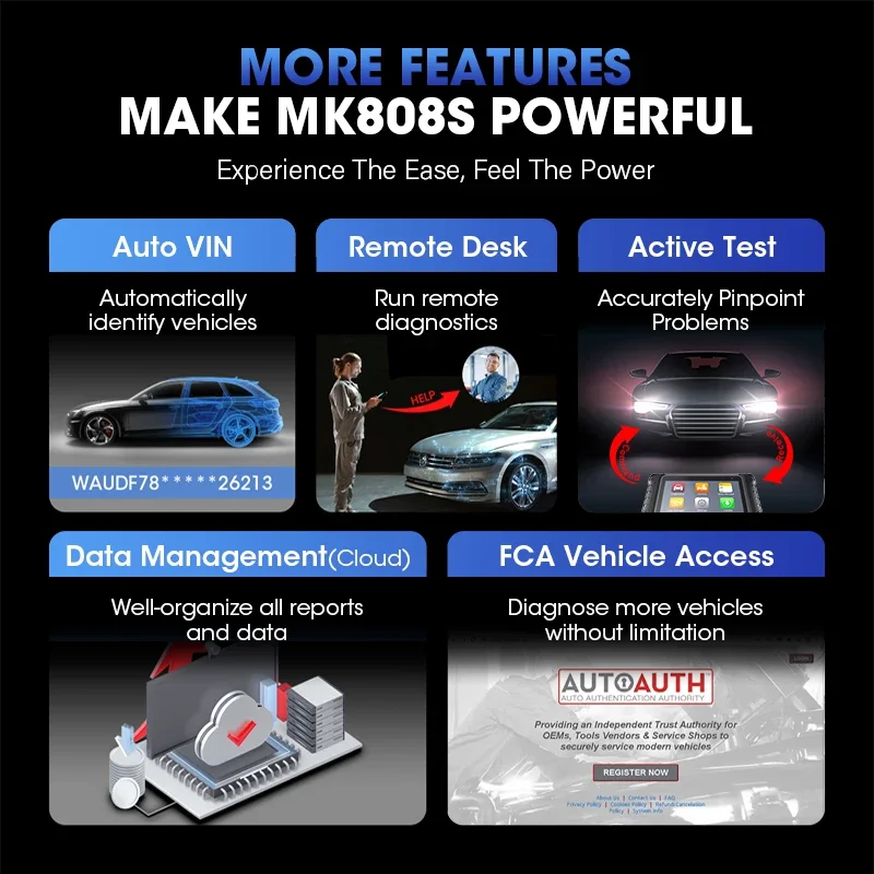 Autel MaxiCOM MK808S OBD2 Scanner Automotivo strumento diagnostico per auto Scanner OBD 2 lettore di codici di prova attivo strumento di codifica