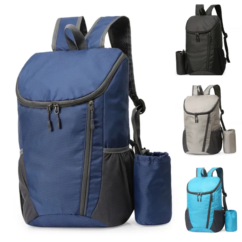 

Good Outdoor Sports Portable Backpack with Bottle Holder Large Capacity Fitness Travel Hiking Day Bag Suitable for Both Men