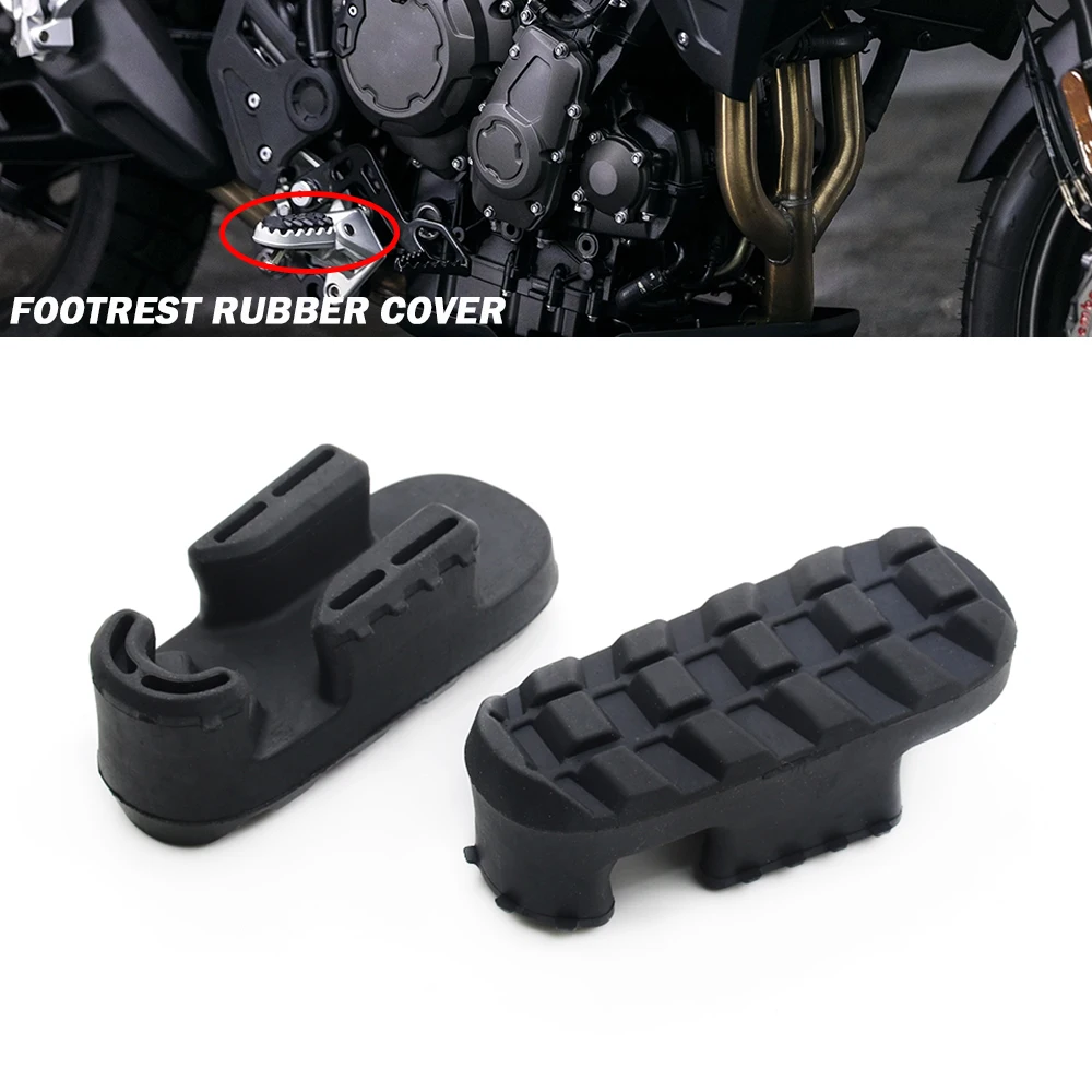 Motorcycle Front Footrest Footpegs Foot Pegs Rubber Covers For TIGER 850 SPORT TIGER 900 GT GT PRO RALLY Tiger 1200