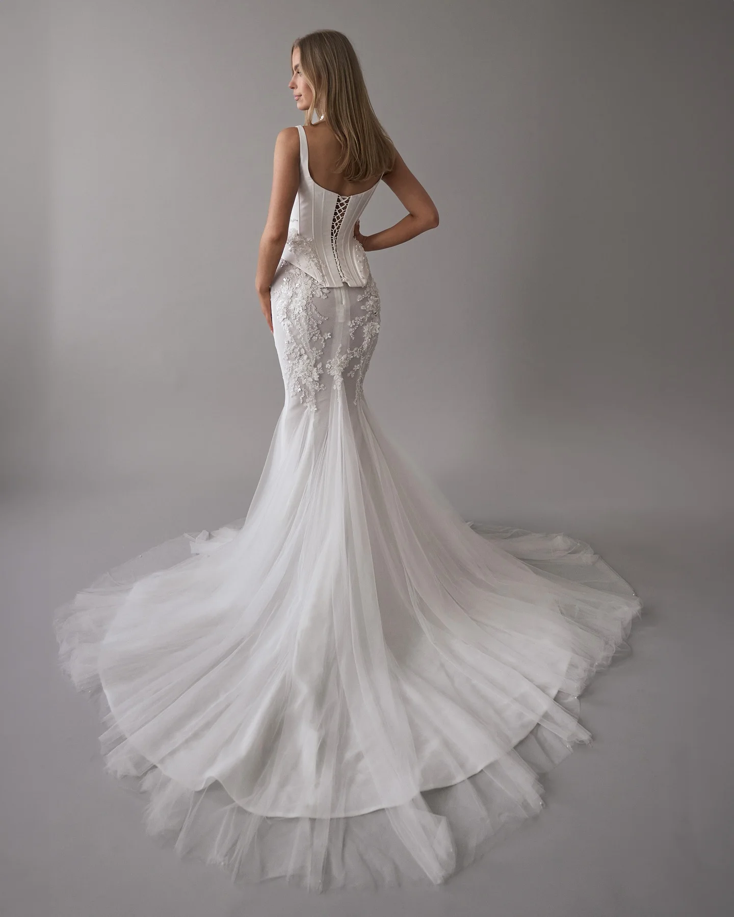 Charming Spaghetti Straps  Lace Applique Sheatm Mermaid Two Piece Wedding Dresses Custom Made Bridal Grown 2025 Vestido De Noiva