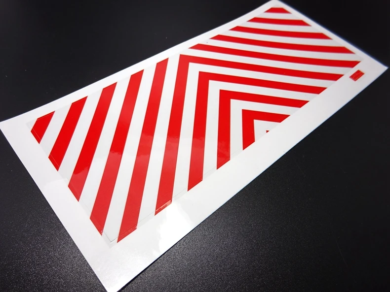 Warning Red&white Stripes Waterproof PVC Sticker for 1/14 Tamiya RC Truck Car Scania BENZ VOLVO MAN Diy Parts Toys