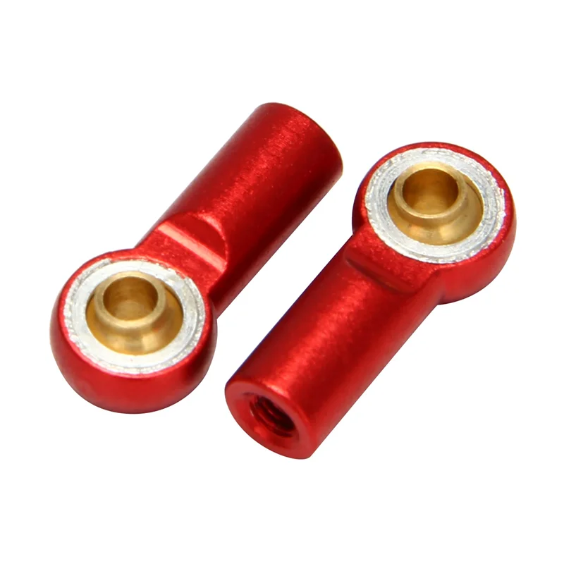 ABUM-40Pcs M3 Ball Joint Link Bar Rod Seals Ball Head Tie Rod End For 1/10 Rc Truck Car Truck Buggy Red
