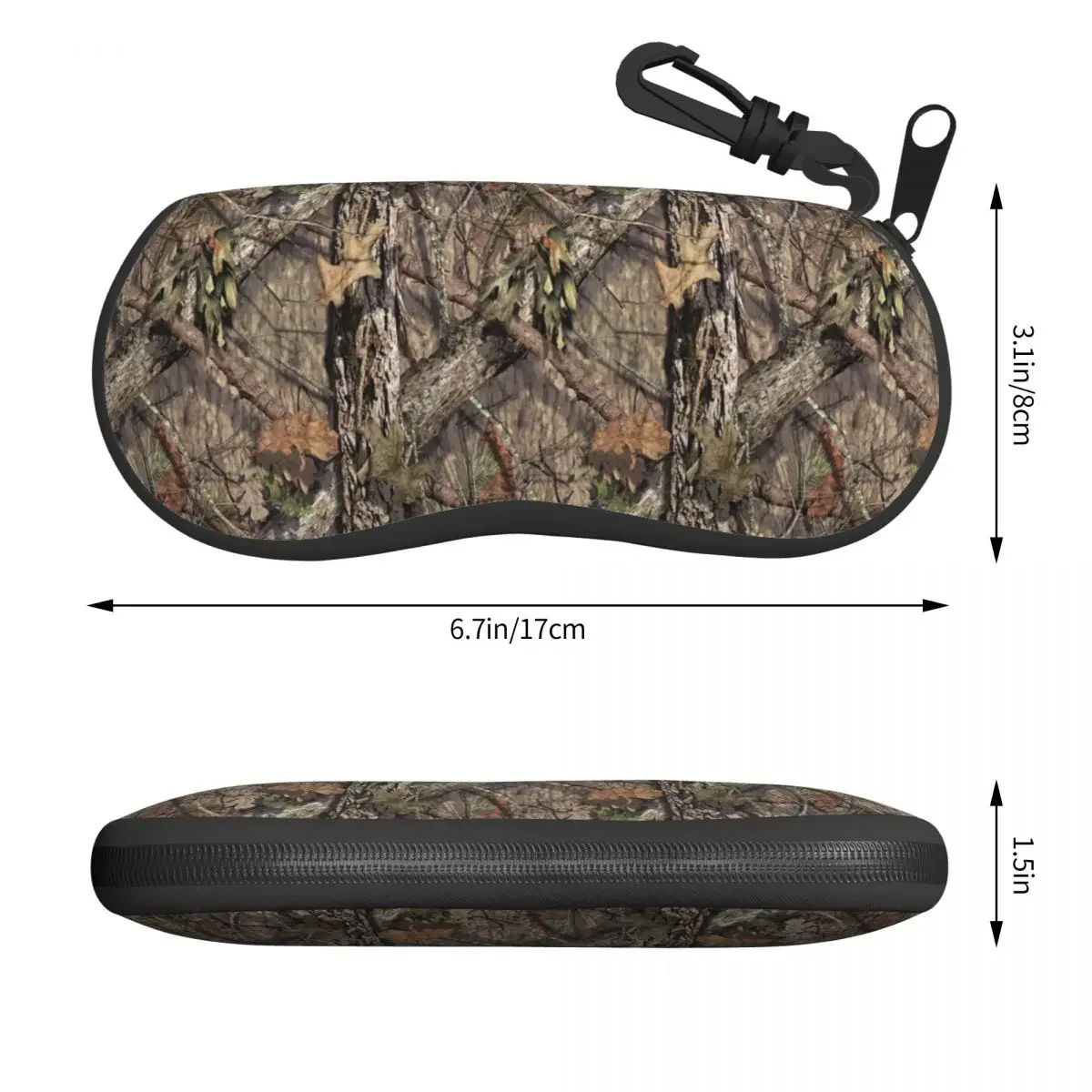 Custom Hunting Camo Tree Camouflage Pattern Shell Eyeglasses Case Women Men Cute Glasses Case Sunglasses Box Pouch