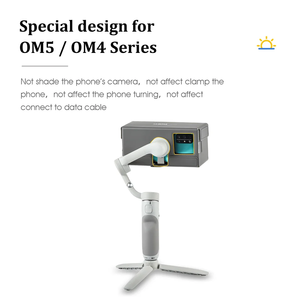 Kẹp Điện Thoại Đầy Ánh Sáng Với Sạc Hộp 2 Chiều Mềm Mịn Ánh Sáng Có Thể Điều Chỉnh Độ Sáng 3-Chụp Ảnh Màu Đèn DJI Om5/4/4 Se