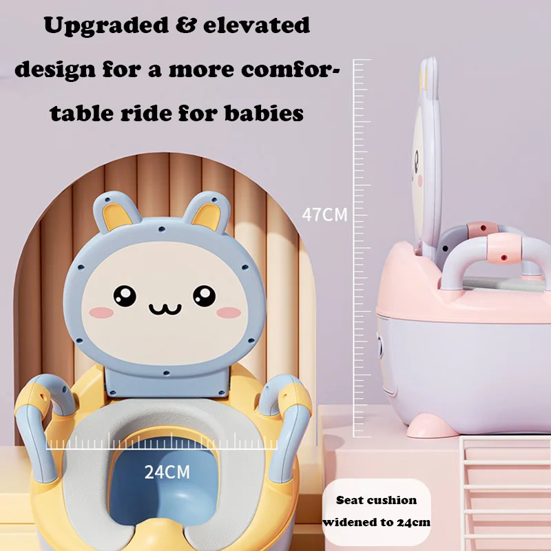 Portable Children\'s Pot Cute Rabbit Baby Toilet Pot WC Porta-potty Urinal Children Potty Training Toilet Kids Toilet Seat Lid