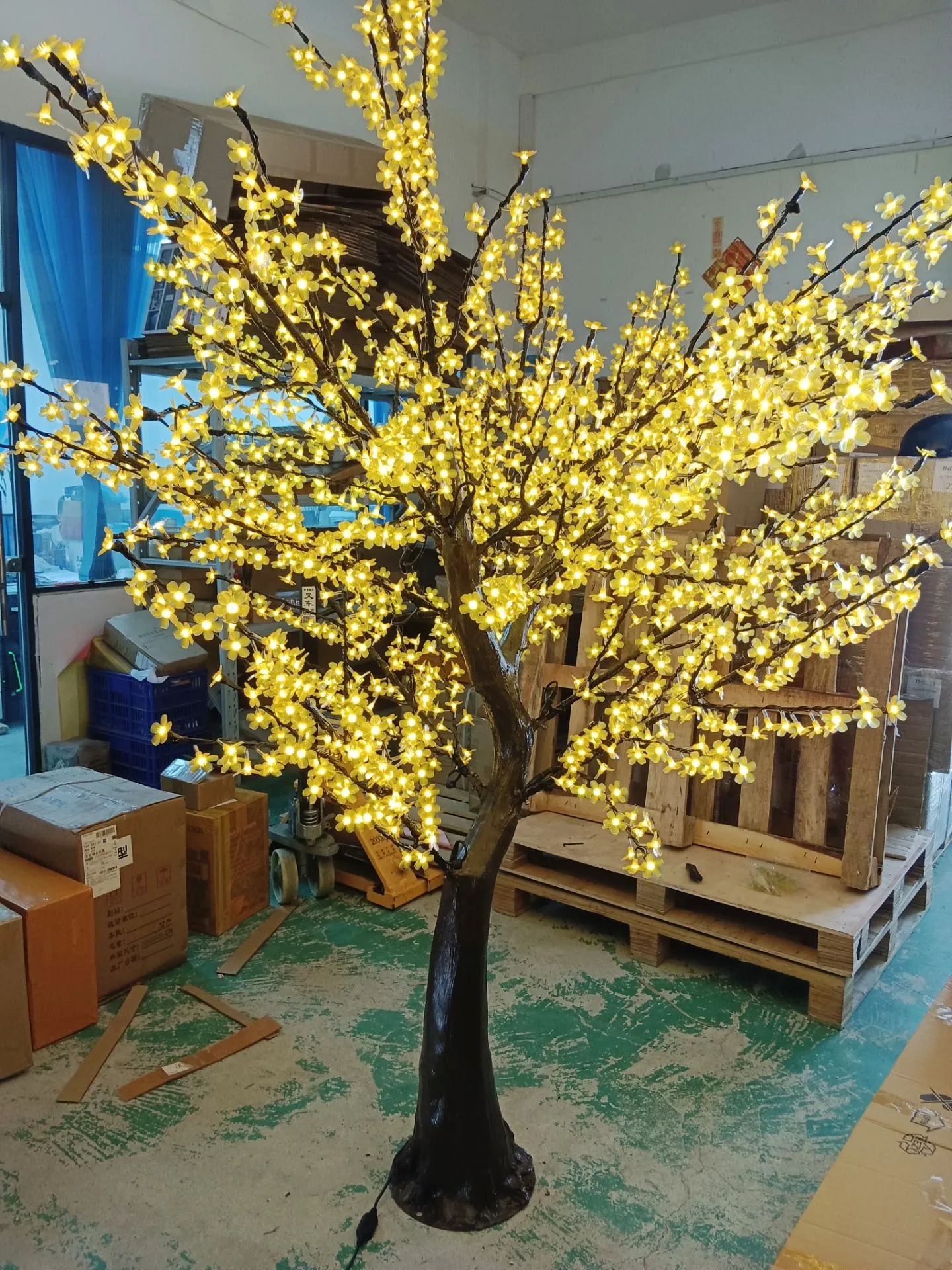 

2.5m Led Artificial Cherry Blossom Tree Light Christmas Light 110 220vac Rainproof Fairy Garden Christmas Decor