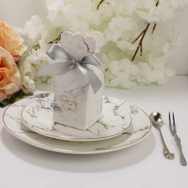 10 Stück Fischschwanz-Vase, Pralinenschachtel, Blumenmuster, Hochzeitstag, Geschenkbox, Verpackung, Box mit Band, Babyparty, Geburtstag, Party-Dekoration – Detail 18