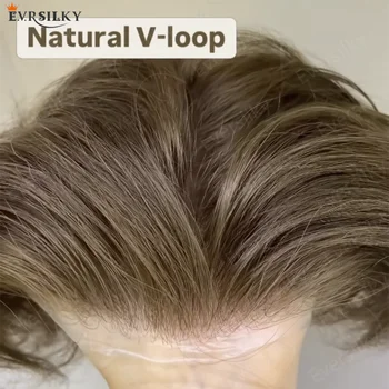 100% שיער טבעי קו חום אפור חום 1 b65 1 b80 1 b80 שחור mens toupin עמיד microprohesis