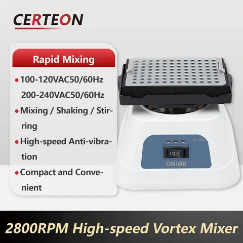 VM25/VM25D 2800RPM Mini Vortex Mixer Electric Lab Shaker for Microplate 96 Well Plate Sample Mixing Variable Speed Oscillator