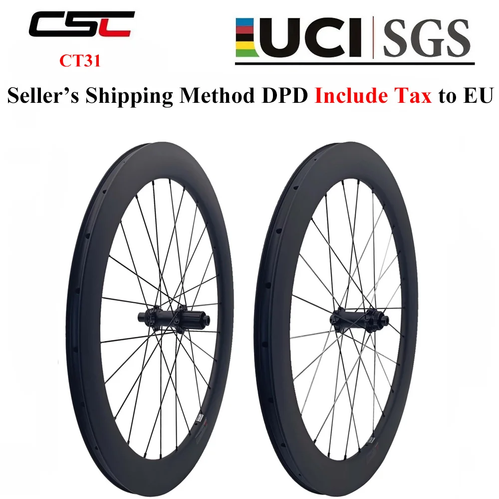 Ceramic Cyclocross Gravel Bike T800 Carbon Wheelset Road Disc Brake 6 Bolt Center Lock Straight Pull  38mm 50mm 60mm 88mm Wheels