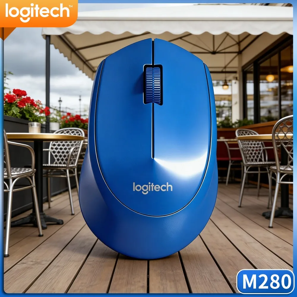 Long Runtime Wireless Mouse Logitech M280 2.4G Light Portable Body For Desktop Notebook Home Office Normal Daily Computer Tasks