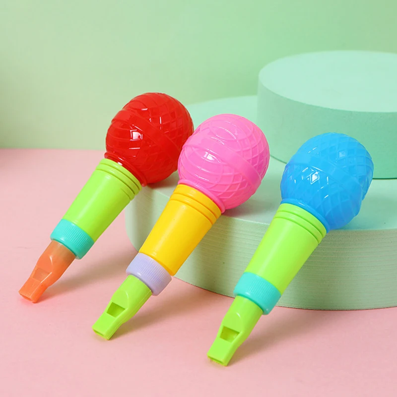 5pcs/bag Children Cartoon Microphone Microphone Modelling Toys Funny Cute Whistle Toys Children's Birthday Holiday Props Gift