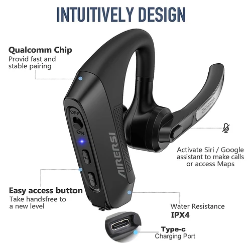 Imagen 2 del producto 2025 El más nuevo auricular Bluetooth K21 Auricular inalámbrico Auriculares con cancelación de ruido y micrófono dual con estuche de carga para todos los teléfonos inteligentes