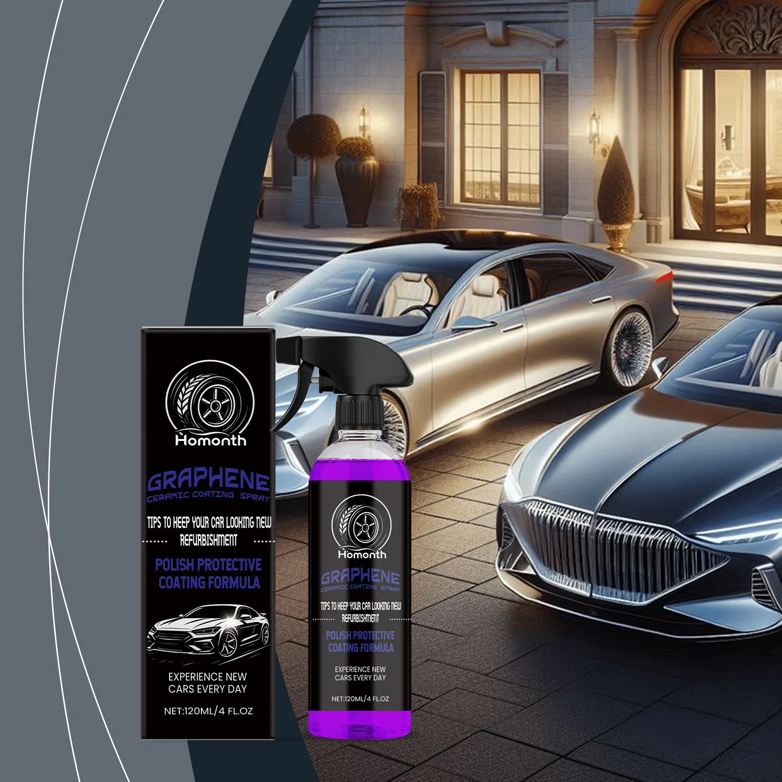 

Осветляющий спрей для автомобильных зеркал с водонепроницаемым противотуманным нанопокрытием