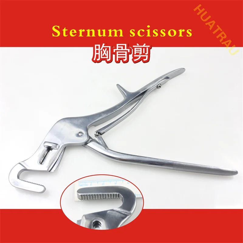 Sternum scissors, rib scissors, thoracic and orthopedic surgical instruments, medical, open chest, gun-type, bone rongeur