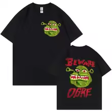 Classic Anime Film Shrek Graphic Double Print T Shirt