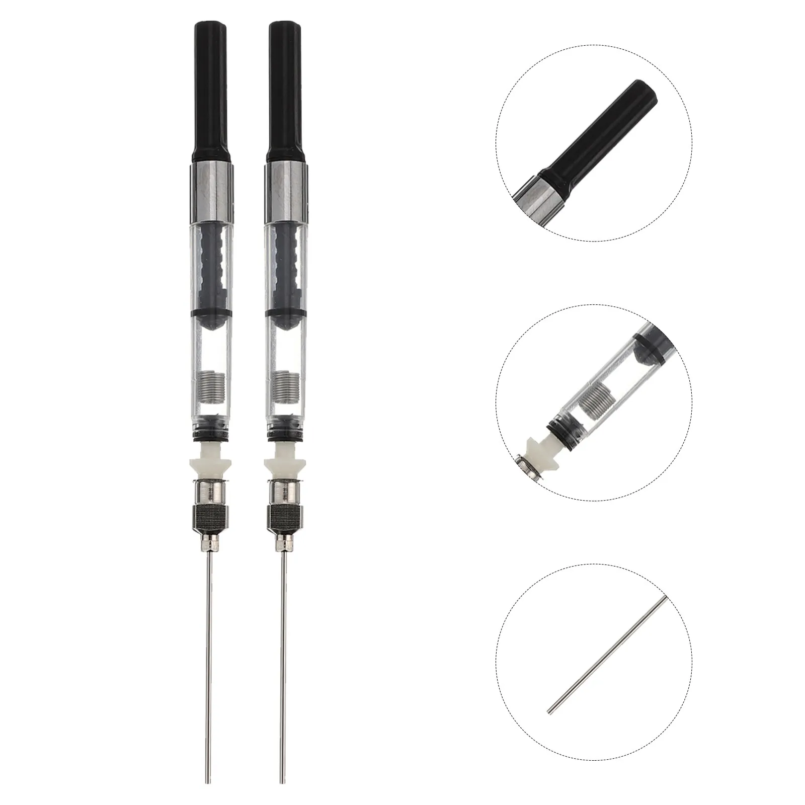 15Pcs Fountain Pen Ink Syringe Filler Precise Screw in Converter Reusable Tight Seal Ink Refill Tool for Calligraphy and Pen