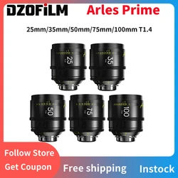 DZOFilm Arles 25mm 35mm 50mm 75mm 100mm T1.4 Large Aperture Prime Cine Lens Kit FF VV ARRI PL Mount Camera Lenses