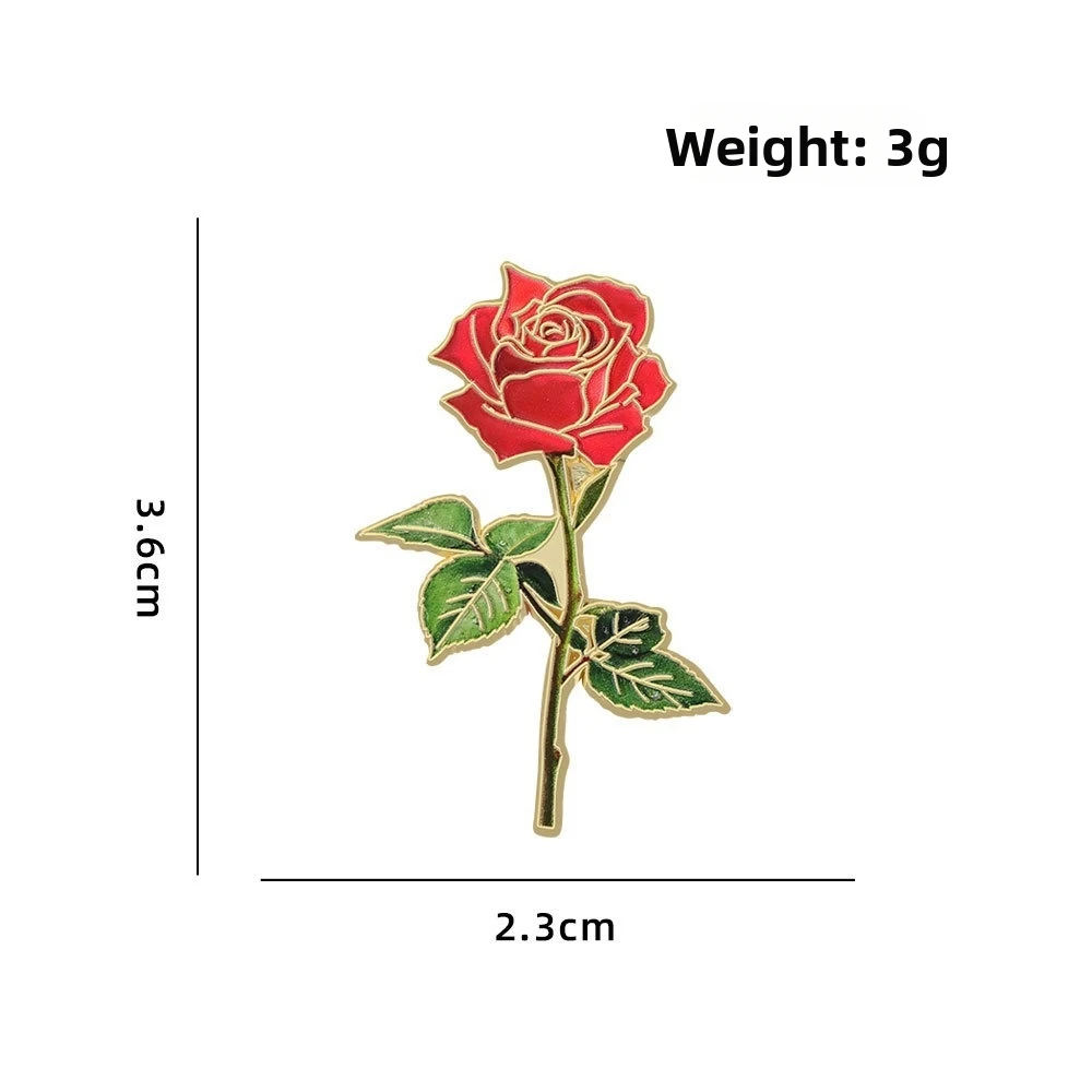 Assorted Colors Flower Brooches Enamel Material Botanical Design Lapel Brooches 12 Piece Set Metal Pin Back Enamel Flower Pins