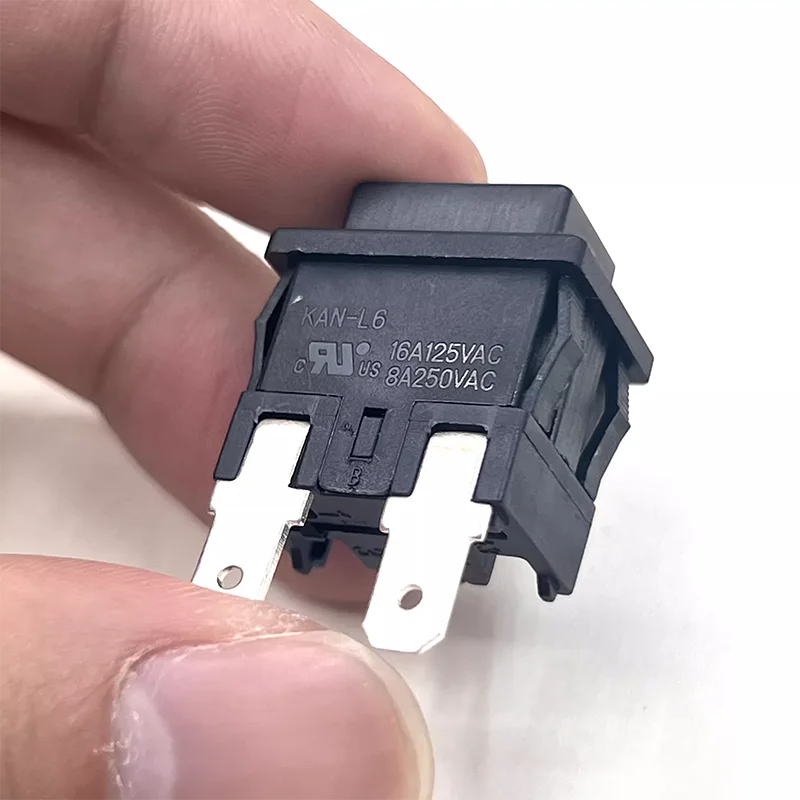 Original KAN-L6 self-locking rectangular vacuum cleaner water heater button switch 2 pin lock button power switch 16A125V