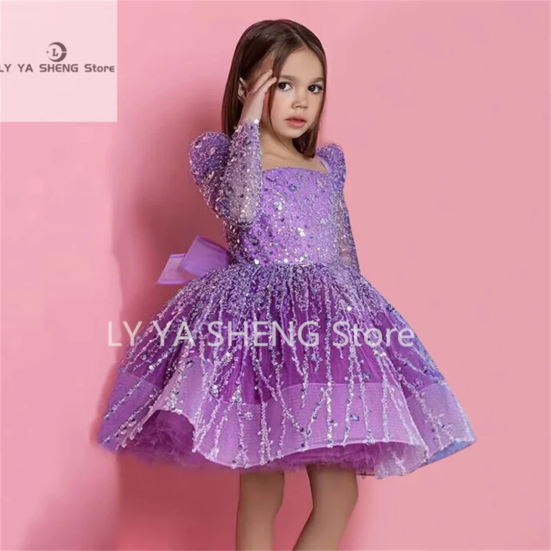 Flower Girl Dresses for Wedding 2020 Lace Girls Pageant Gown Kids First Communion Princess Dresses