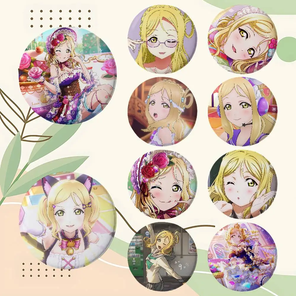 Pin de Esmalte con Diseño de Mari Ohara de Dibujos Animados, Broche para Mochila y Ropa