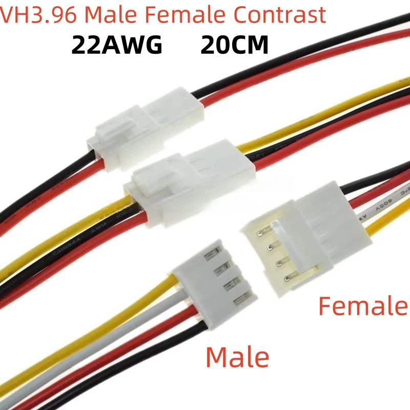 2/3/4P VH3.96mm Male Female Pair Wire Single Head Aviation Plug Connecting Cable