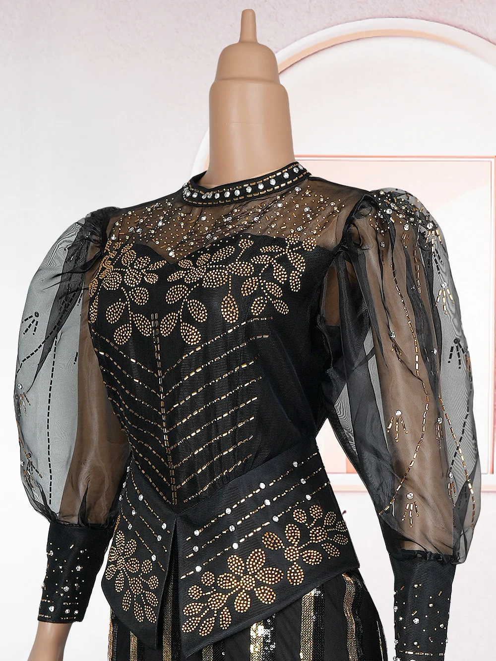 ชุดเดรสวินเทจหรูหราสำหรับผู้หญิง งานแต่งงาน งานพรอม งานราตรี แขนยาว ชุดเดรสเดรสยาวปักเลื่อมแบบดาชิกิ เสื้อคลุมสไตล์ตุรกี เสื้อผ้าแอฟริกัน