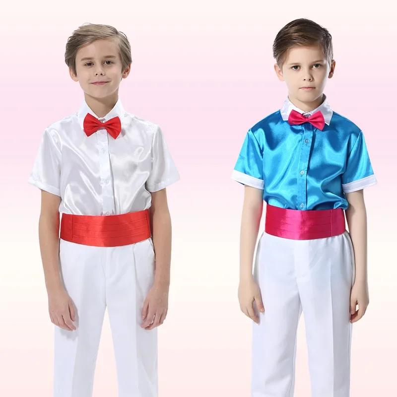 Jazz Dance Costumes Boys Stage Performance Dancewear Children Hip Hop Personality Clothing Kids Dancing Costume Outfits DNV11525