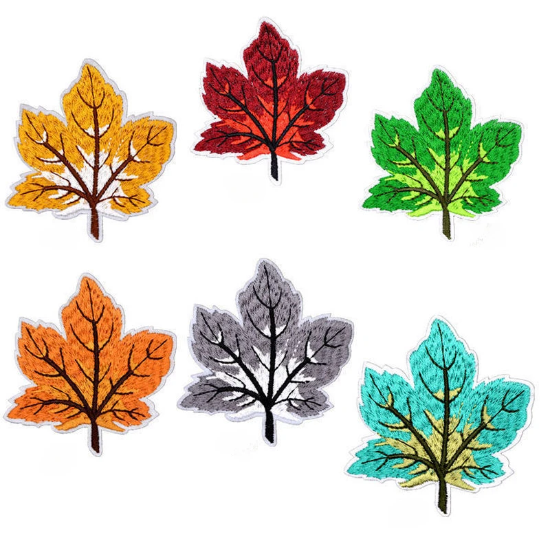 50pcs/Lot Maple Leaf Plant Luxury Embroidery Patch Curtain Bedding Dress Bag Shirt Clothing Decoraton Craft Diy Hair Accessory