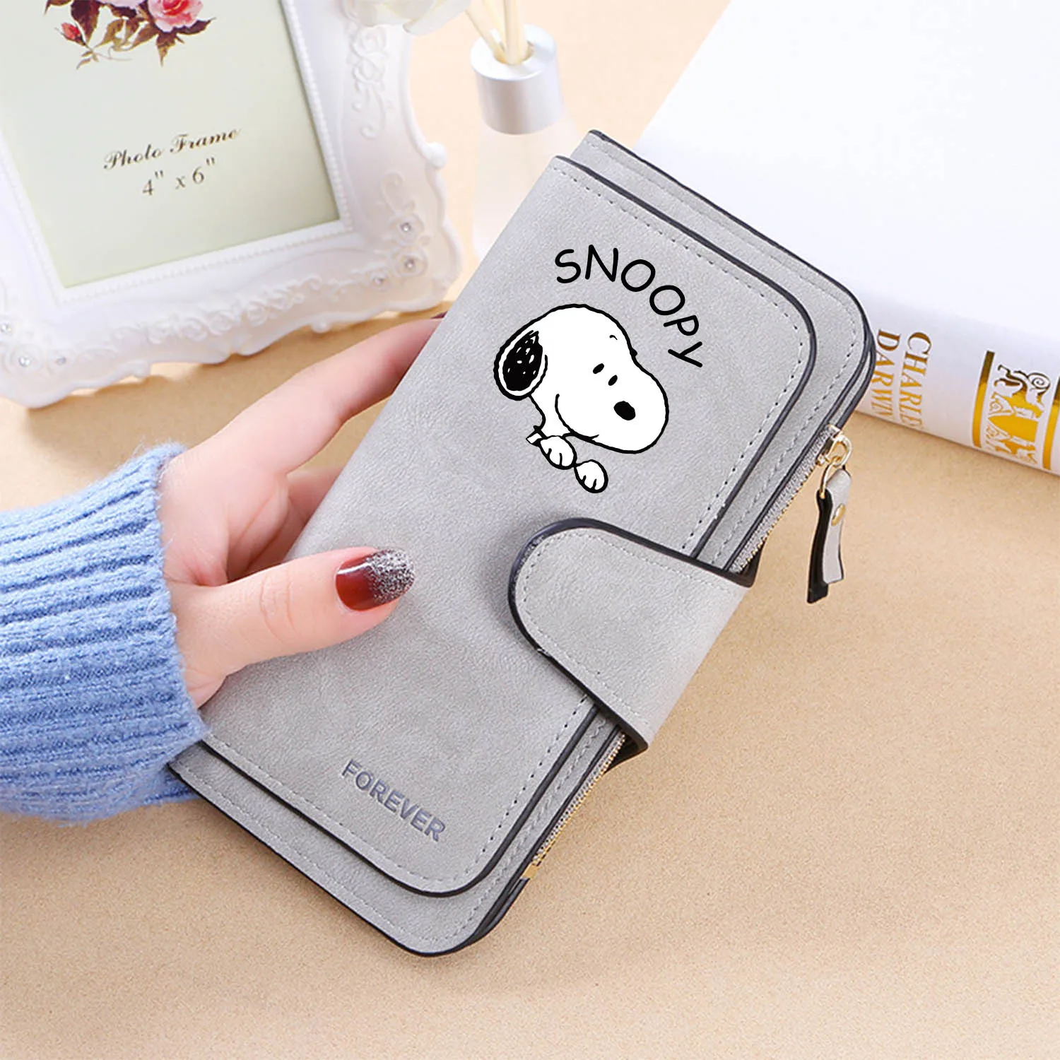 Snoopy New Wallet for Woman Cartoon Wallets Card Wallet Coin Bag Kawaii Anime Bag Fashion Purse ID Wallets Female Card Case Gift