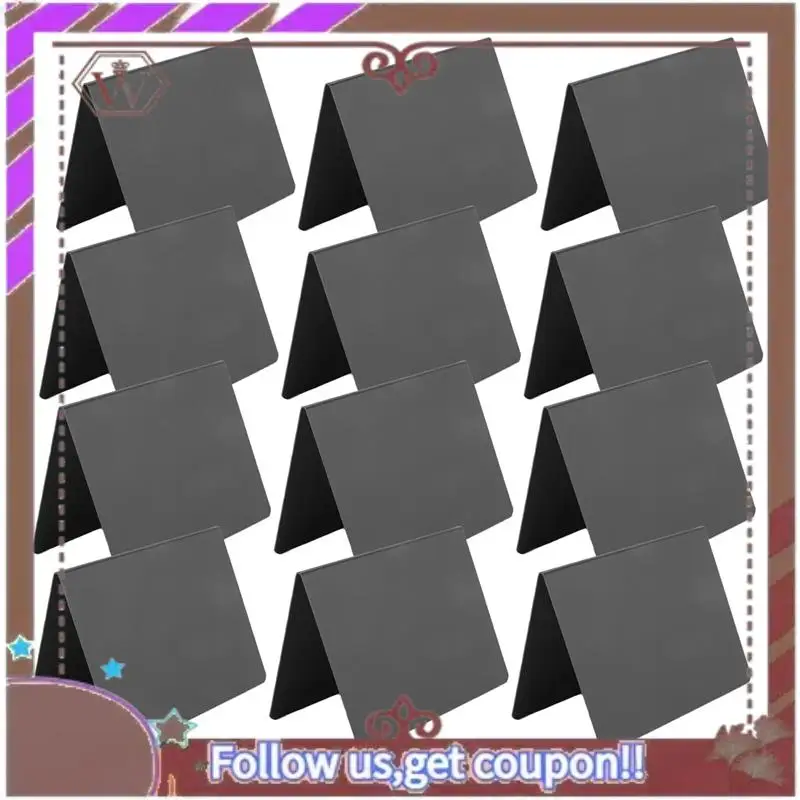 ABBG-12 шт. мини-вывески для классной доски 4X3 дюйма, маленькая меловая вывеска для классной доски, пищевые этикетки для вечеринок, шведских столов, легко писать