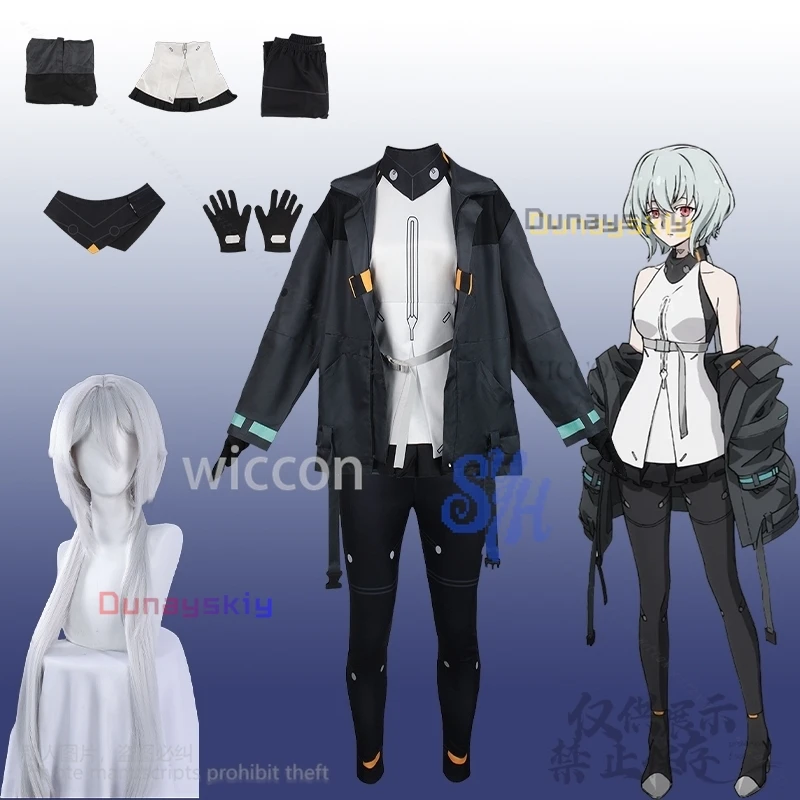 

Noir Cosplay Synduality Anime Costume Punk Black Coat Pants Y2K Girls Fashion Halloween Christmas Carnival Party Cos Customized