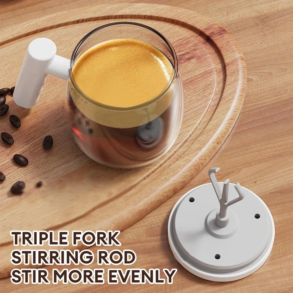 Electric Mixing Cups for Drinks Self Stirring Coffee Cup Portable Glass Mug Automatic Mix Cup for Juice Milk Milk Tea Soy Milk