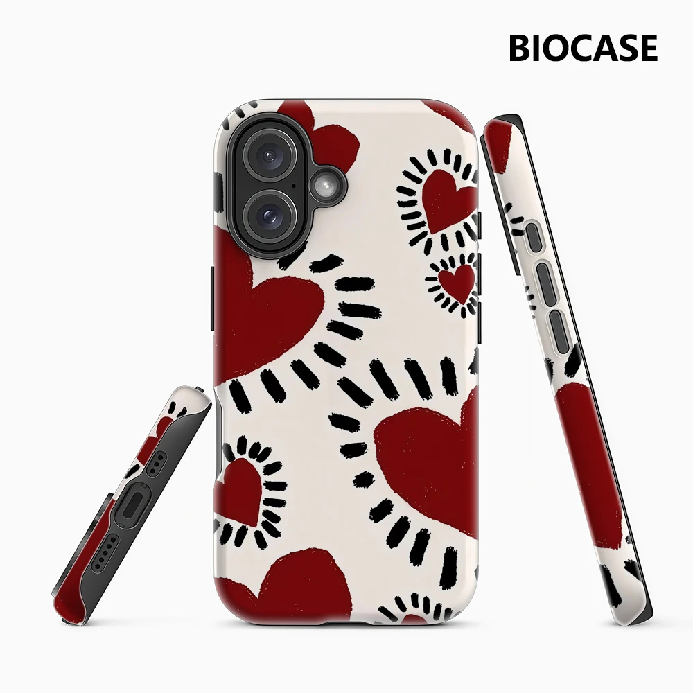 Radiant Hearts IPhone 17 Must-Haves Handyhülle für IPhone 17 16 15 14 13 12 142 Pro Max Plus Doppelschichtige Rückseite