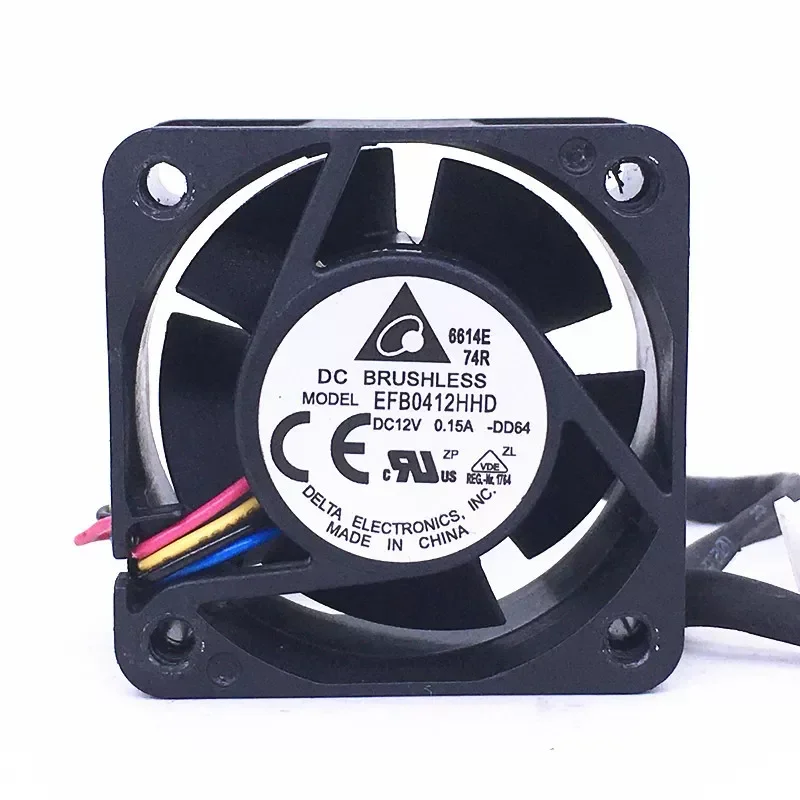 for Delta EFB0412HHD 12V 0.15A 40mm 4020 4-Wire PWM Temperature Controlled Ball Bearing Cooling Fan