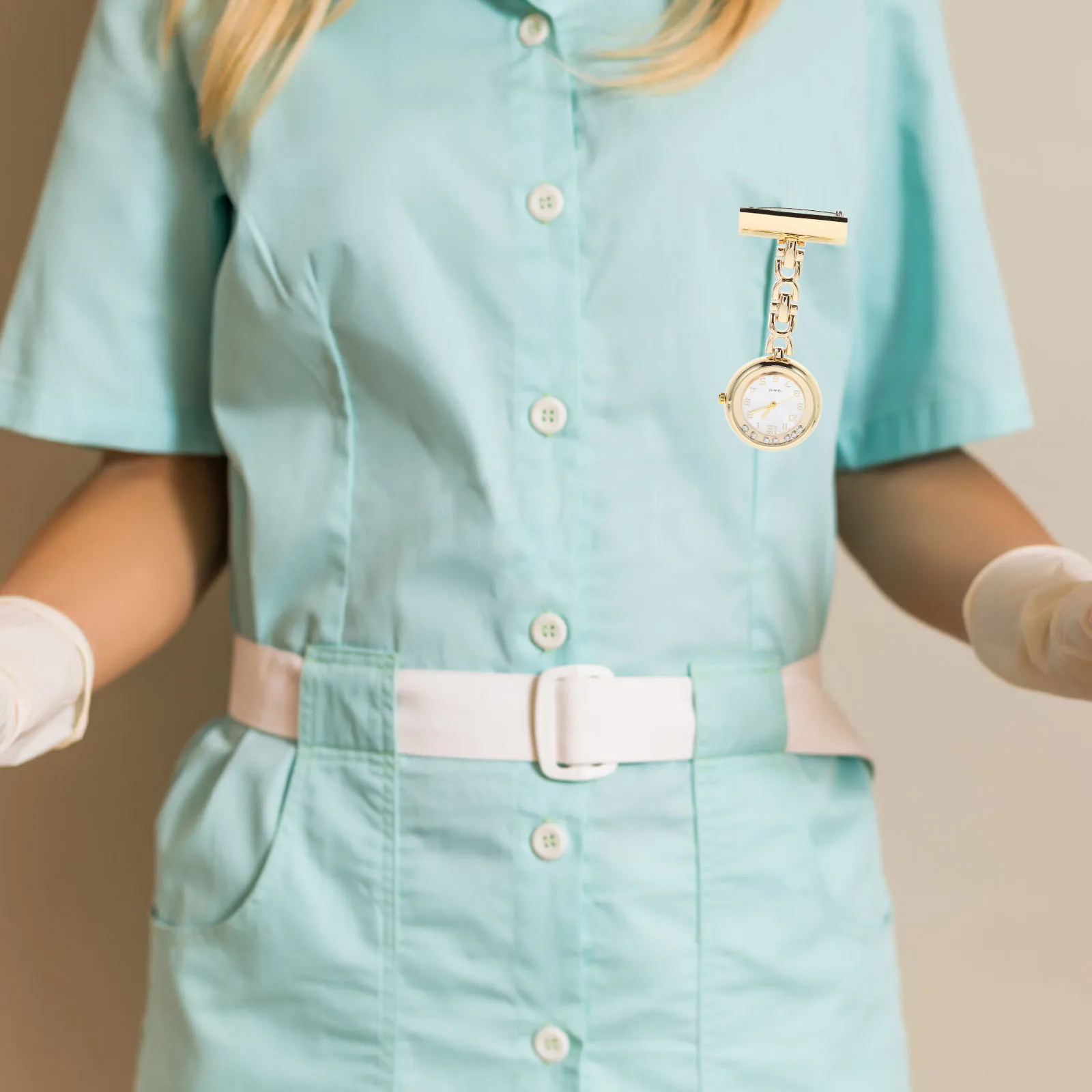 

Nurse Watch For Women Unisex Medical Lapel Pin Rhinestone Hanging Watch Nursing Staff Gift