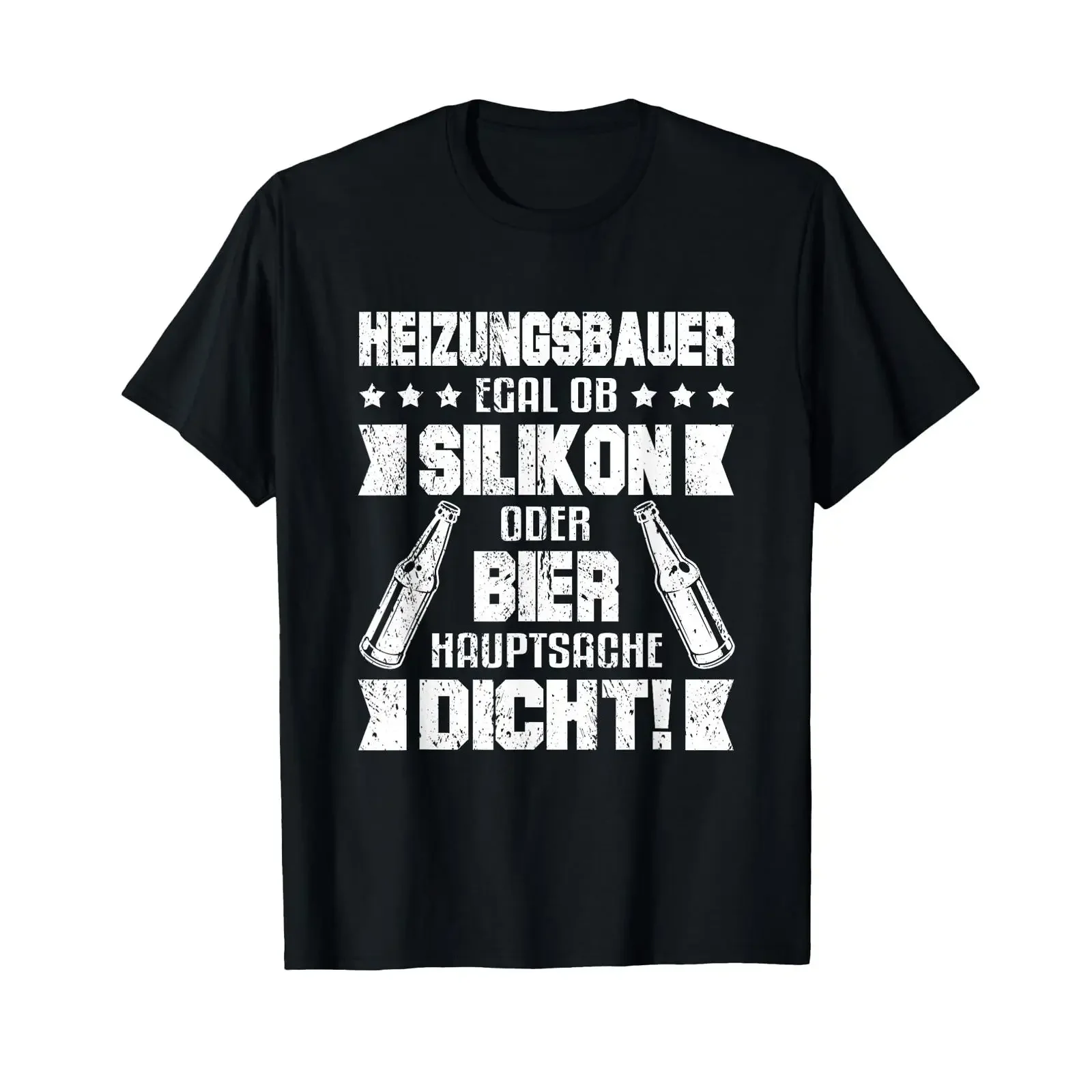 Men's Plumber Saying Installator Heating Builder T Shirt black s vintage Washed designer clothes fashion Breathable Soft