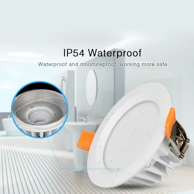 Imagem -02 - Miboxer-lâmpada Redonda do Painel do Teto Downlight Led à Prova de Umidade e Impermeável Controle Remoto App 2.4g Ip54 ac 100 v 6w 15w Rgb Cct