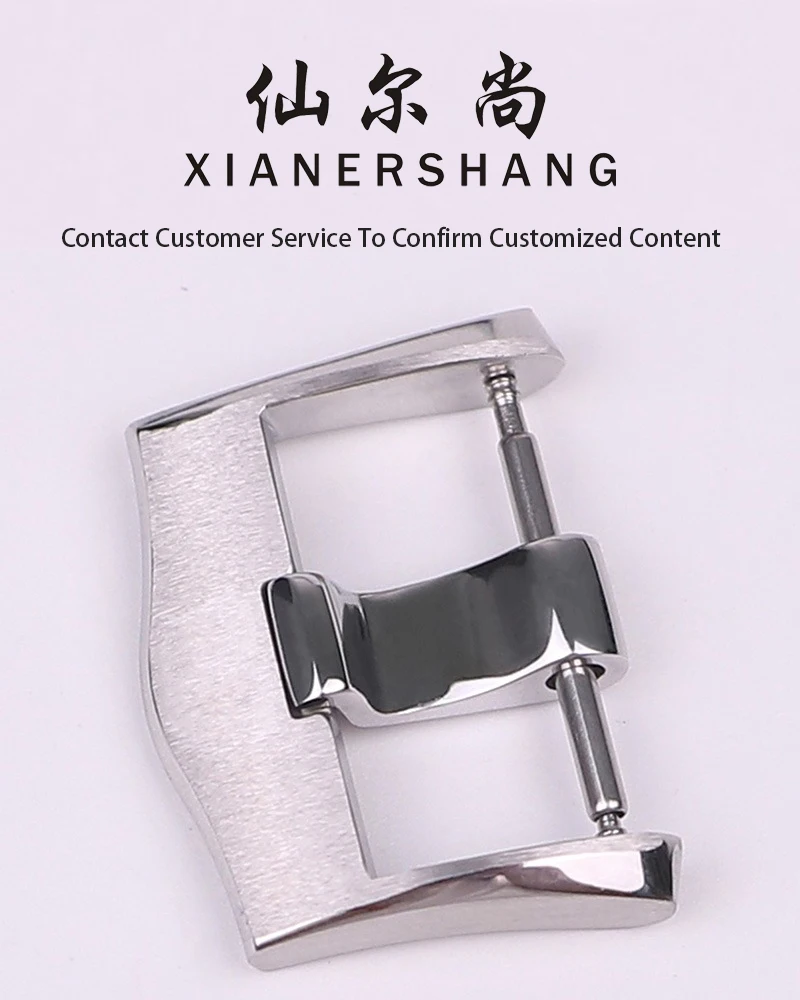 XIANERSHANG Custom O-MEGA SEAMASTER 300 Watch Clasp 18MM Belt Needle Buckle 316L Stainless Steel Pin Buckle Watch Accessories