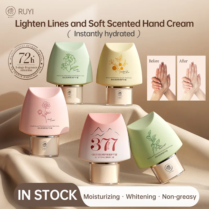 

RUYI Scented Hand Cream Anti-Wrinkle Portable Moisturizing Hydrating Whitening Anti-Cracking Hand Cream for Soft Smooth Skin