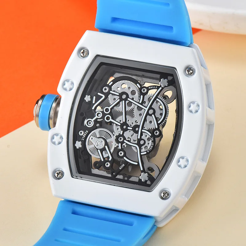 New skeleton personality tiger head watch ceramic oil mechanical movement unisex watch