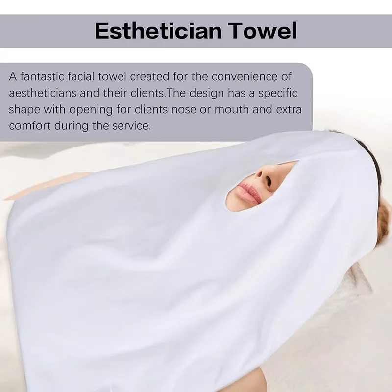 2pcs U-Shaped Beauty Towel - Ultra-Fine Fiber Facial Quick-Dry Towel, Super Soft Highly Absorbent For Salon Spa Massage Skincare