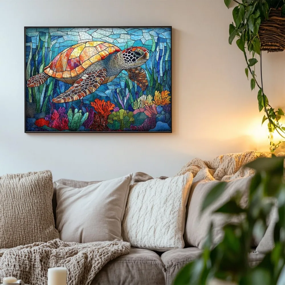 120/300/500/1000 Piece Sea Turtles Jigsaw Puzzle for Adult Landscape Puzzle Educationa Toy Challenging Game Nights Fun Gift