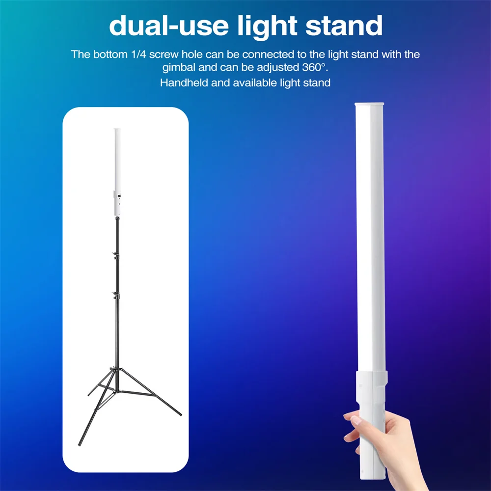 Handheld RGB Colorful Video Stick Light 50CM LED Light Wand CRI 95+ 2500K-9000K Photography Studio Lamp Photographic Lighting