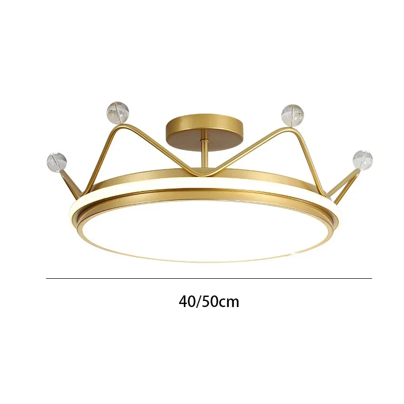 Nordic Cream Style Ceiling Light Modern Simple Originality Crown Ceiling Light Children's Room Indoor Lighting Lampu Siling FYCL