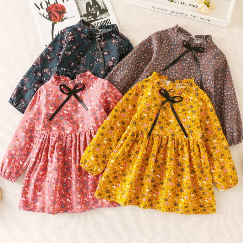 Vestido De princesa De otoño Para niñas, Vestidos infantiles Para niñas, Vestidos De flores Para niñas, Ropa Para niños, Vestidos Para Niñas, Ropa De Niña