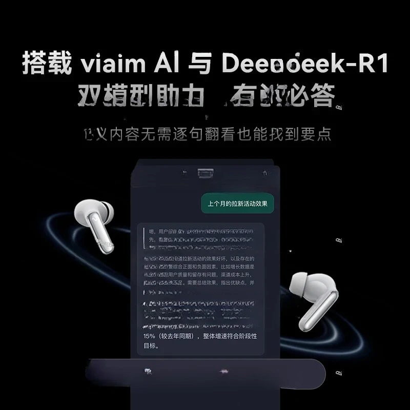 AI Conference Headset Pro2 Recording Transcription Text Real-time Translation Noise Cancellation Bluetooth Headset