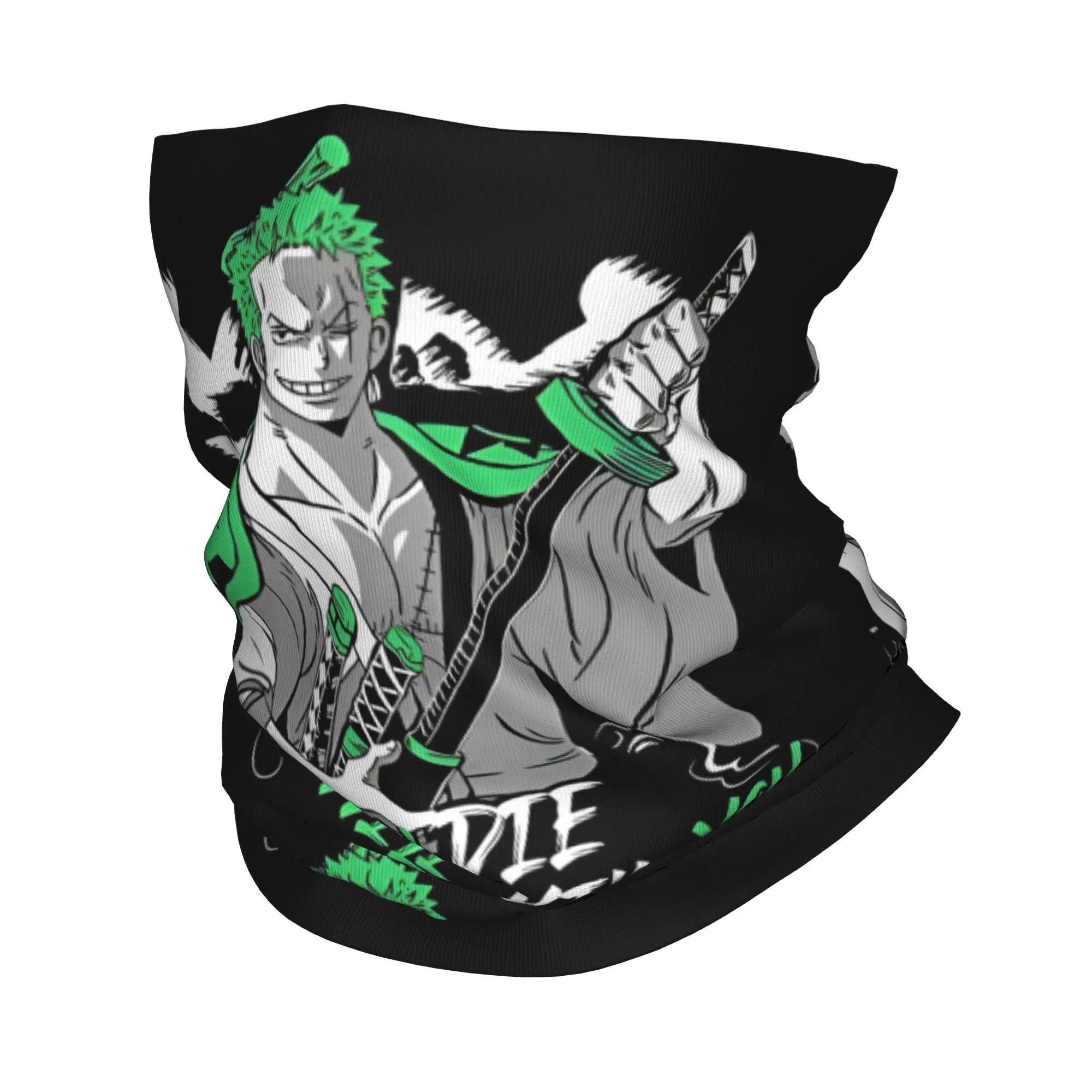 Zoro O-One P-Piece Bandana Neck Gaiter UV Protection Face Scarf Cover Women Funny Adventure Anime Comic Headwear Tube Balaclava