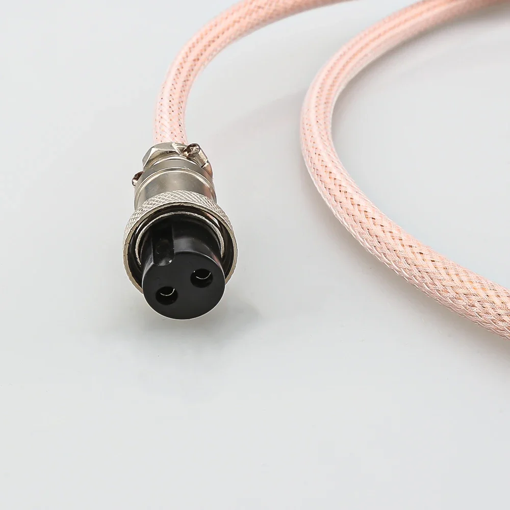 Audiocrast HIFI OCC Copper Wire GX16 DC Plug Linear Power Cable GX16-2P to DC3513 3.5*1.3mm High-Fidelity Audio Cable